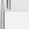 Chrome metal ballpoint pen with retractable papersheet